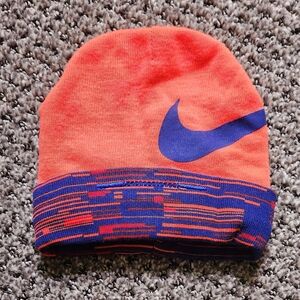 Nike Kids' Orange and Blue Beanie